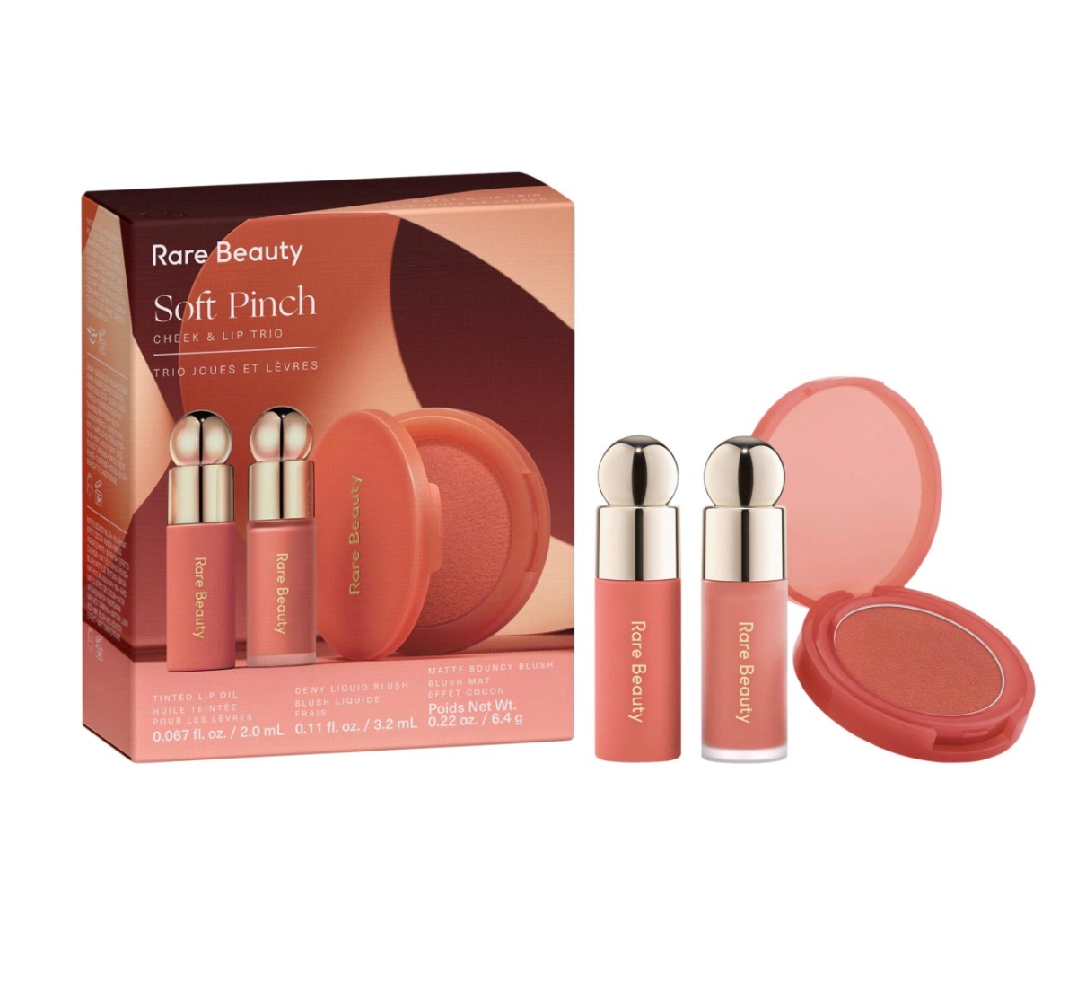 Rare beauty cheek lip trio 